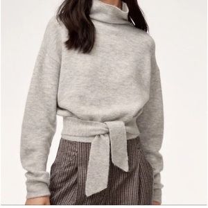 Aritzia Wilfred Lorin Sweater Size Small EUC Heather Gray C0260